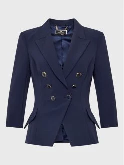 Elisabetta Franchi Γυναίκες Σακάκια & Μπλέιζερ Μπλέιζερ GI-030-26E2-V500 Σκούρο μπλε Slim Fit -Elisabetta Franchi Εκπτώσεις unnamed file 1001