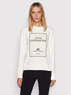 Elisabetta Franchi Γυναίκες Μπλούζες Μπλούζα MD-007-26E2-V240 Λευκό Regular Fit