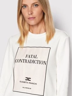 Elisabetta Franchi Γυναίκες Μπλούζες Μπλούζα MD-007-26E2-V240 Λευκό Regular Fit -Elisabetta Franchi Εκπτώσεις unnamed file 1039