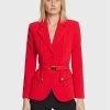 Elisabetta Franchi Γυναίκες Σακάκια & Μπλέιζερ Μπλέιζερ GI-032-26E2-V600 Κόκκινο Regular Fit