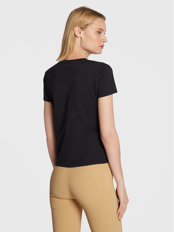Elisabetta Franchi Γυναίκες T-shirts T-Shirt MA-005-26E2-V130 Μαύρο Regular Fit 3 Elisabetta Franchi Γυναίκες T-shirts T-Shirt MA-005-26E2-V130 Μαύρο Regular Fit - Image 3