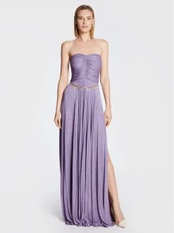 Elisabetta Franchi Γυναίκες Βραδινά Φορέματα Φόρεμα βραδινό AB-256-27E2-V660 Μωβ Regular Fit