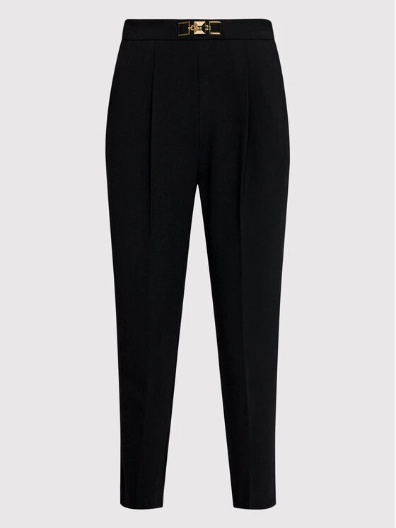 Elisabetta Franchi Γυναίκες Υφασμάτινα Παντελόνια Παντελόνι υφασμάτινο PA-027-26E2-V250 Μαύρο Regular Fit 6 Elisabetta Franchi Γυναίκες Υφασμάτινα Παντελόνια Παντελόνι υφασμάτινο PA-027-26E2-V250 Μαύρο Regular Fit - Image 6