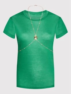 Elisabetta Franchi Γυναίκες T-shirts T-Shirt MA-012-26E2-V180 Πράσινο Regular Fit -Elisabetta Franchi Εκπτώσεις unnamed file 1101