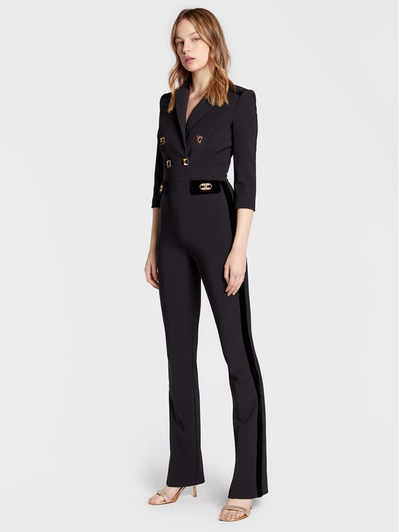 Elisabetta Franchi Γυναίκες Ολόσωμες Φόρμες Ολόσωμη φόρμα TU-008-27E2-V600 Μαύρο Slim Fit 1 Elisabetta Franchi Γυναίκες Ολόσωμες Φόρμες Ολόσωμη φόρμα TU-008-27E2-V600 Μαύρο Slim Fit