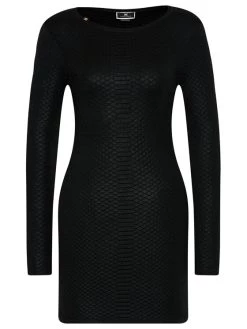 Elisabetta Franchi Γυναίκες Πλεκτά Φορέματα Φόρεμα υφασμάτινο AM-52B-11E2-V380 Μαύρο Slim Fit -Elisabetta Franchi Εκπτώσεις unnamed file 1142