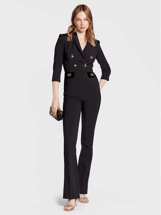 Elisabetta Franchi Γυναίκες Ολόσωμες Φόρμες Ολόσωμη φόρμα TU-008-27E2-V600 Μαύρο Slim Fit 2 Elisabetta Franchi Γυναίκες Ολόσωμες Φόρμες Ολόσωμη φόρμα TU-008-27E2-V600 Μαύρο Slim Fit - Image 2