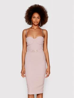 Elisabetta Franchi Γυναίκες Κοκτέιλ Φορέματα Φόρεμα κοκτέιλ AB-090-16E3-V420 Ροζ Slim Fit