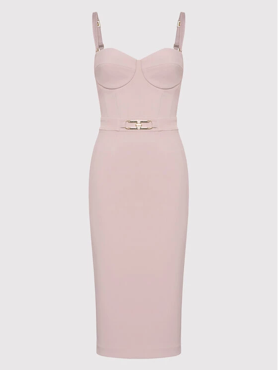 Elisabetta Franchi Γυναίκες Κοκτέιλ Φορέματα Φόρεμα κοκτέιλ AB-090-16E3-V420 Ροζ Slim Fit 5 Elisabetta Franchi Γυναίκες Κοκτέιλ Φορέματα Φόρεμα κοκτέιλ AB-090-16E3-V420 Ροζ Slim Fit - Image 5