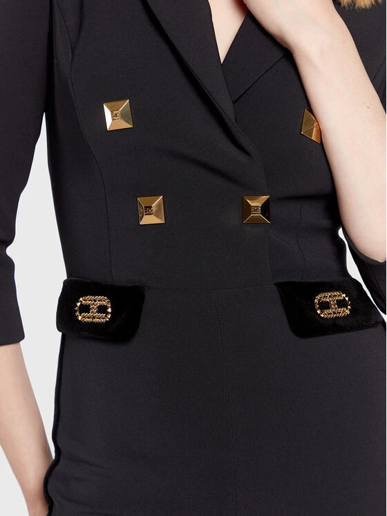 Elisabetta Franchi Γυναίκες Ολόσωμες Φόρμες Ολόσωμη φόρμα TU-008-27E2-V600 Μαύρο Slim Fit 5 Elisabetta Franchi Γυναίκες Ολόσωμες Φόρμες Ολόσωμη φόρμα TU-008-27E2-V600 Μαύρο Slim Fit - Image 5