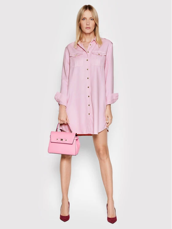 Elisabetta Franchi Γυναίκες Φορέματα σε Στυλ Πουκάμισο & Σεμιζιέ Φόρεμα πουκάμισο AJ-27D-21E2-V330 Ροζ Regular Fit 2 Elisabetta Franchi Γυναίκες Φορέματα σε Στυλ Πουκάμισο & Σεμιζιέ Φόρεμα πουκάμισο AJ-27D-21E2-V330 Ροζ Regular Fit - Image 2