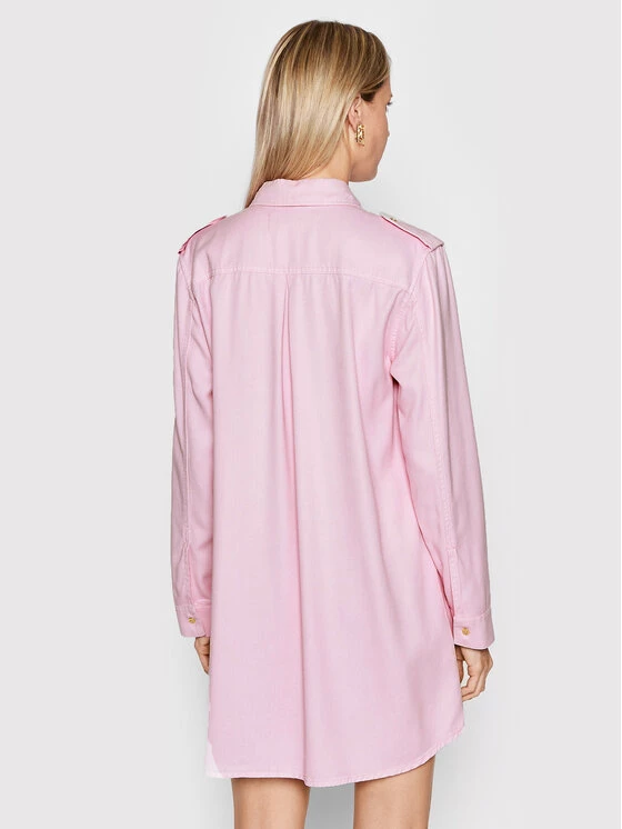 Elisabetta Franchi Γυναίκες Φορέματα σε Στυλ Πουκάμισο & Σεμιζιέ Φόρεμα πουκάμισο AJ-27D-21E2-V330 Ροζ Regular Fit 3 Elisabetta Franchi Γυναίκες Φορέματα σε Στυλ Πουκάμισο & Σεμιζιέ Φόρεμα πουκάμισο AJ-27D-21E2-V330 Ροζ Regular Fit - Image 3