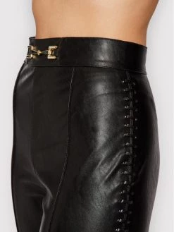 Elisabetta Franchi Γυναίκες Δερμάτινα Παντελόνια Παντελόνι από απομίμηση δέρματος PA-380-16E2 Μαύρο Regular Fit -Elisabetta Franchi Εκπτώσεις unnamed file 1187