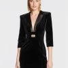 Elisabetta Franchi Γυναίκες Κοκτέιλ Φορέματα Φόρεμα κοκτέιλ AB-226-27E2-V640 Μαύρο Slim Fit