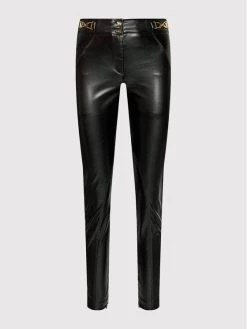 Elisabetta Franchi Γυναίκες Δερμάτινα Παντελόνια Παντελόνι από απομίμηση δέρματος PA-393-18E2-V360 Μαύρο Slim Fit -Elisabetta Franchi Εκπτώσεις unnamed file 1193