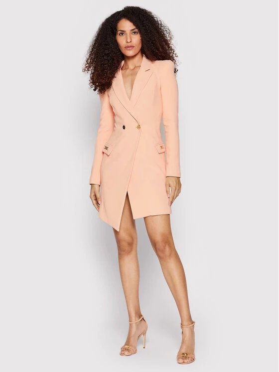 Elisabetta Franchi Γυναίκες Κοκτέιλ Φορέματα Φόρεμα κοκτέιλ AB-069-21E2-V450 Πορτοκαλί Slim Fit 2 Elisabetta Franchi Γυναίκες Κοκτέιλ Φορέματα Φόρεμα κοκτέιλ AB-069-21E2-V450 Πορτοκαλί Slim Fit - Image 2