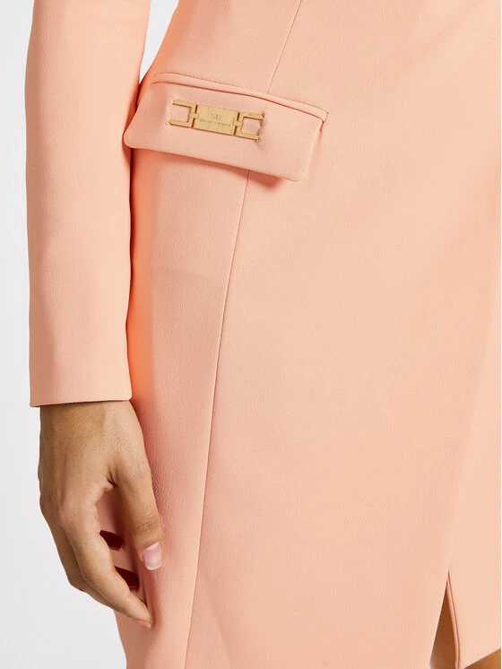 Elisabetta Franchi Γυναίκες Κοκτέιλ Φορέματα Φόρεμα κοκτέιλ AB-069-21E2-V450 Πορτοκαλί Slim Fit 4 Elisabetta Franchi Γυναίκες Κοκτέιλ Φορέματα Φόρεμα κοκτέιλ AB-069-21E2-V450 Πορτοκαλί Slim Fit - Image 4