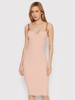 Elisabetta Franchi Γυναίκες Κοκτέιλ Φορέματα Φόρεμα κοκτέιλ AB-066-21E2-V320 Ροζ Slim Fit