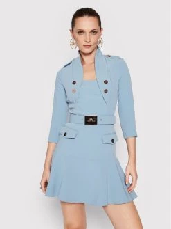 Elisabetta Franchi Γυναίκες Κοκτέιλ Φορέματα Φόρεμα κοκτέιλ AB-009-16E3-V480 Μπλε Slim Fit