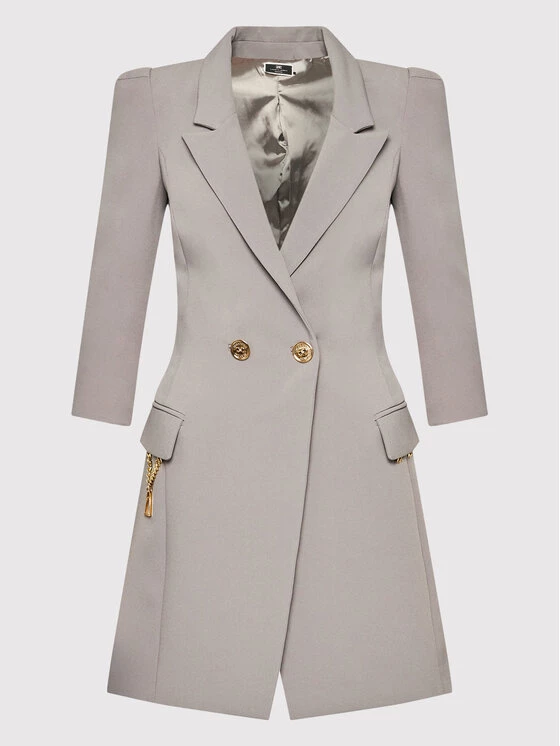 Elisabetta Franchi Γυναίκες Κοκτέιλ Φορέματα Φόρεμα κοκτέιλ AB-077-16E3-V460 Γκρι Slim Fit 5 Elisabetta Franchi Γυναίκες Κοκτέιλ Φορέματα Φόρεμα κοκτέιλ AB-077-16E3-V460 Γκρι Slim Fit - Image 5