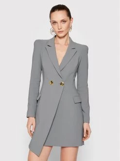 Elisabetta Franchi Γυναίκες Κοκτέιλ Φορέματα Φόρεμα κοκτέιλ AB-091-16E3-V449 Γκρι Slim Fit