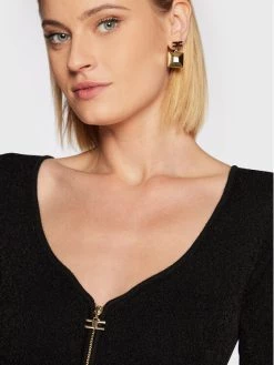Elisabetta Franchi Γυναίκες Πλεκτά Φορέματα Φόρεμα υφασμάτινο AM-37S-26E2-V370 Μαύρο Slim Fit -Elisabetta Franchi Εκπτώσεις unnamed file 127