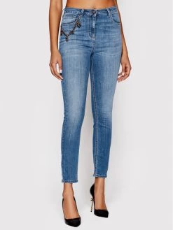 Elisabetta Franchi Γυναίκες Τζιν PJ-35S-21E2-V300 Μπλε Skinny Fit