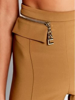 Elisabetta Franchi Γυναίκες Υφασμάτινα Παντελόνια Παντελόνι υφασμάτινο PA-006-21E2-V310 Καφέ Palazzo Fit -Elisabetta Franchi Εκπτώσεις unnamed file 1292