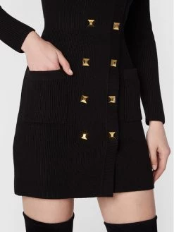 Elisabetta Franchi Γυναίκες Πλεκτά Φορέματα Φόρεμα υφασμάτινο AM-39S-26E2-V500 Μαύρο Slim Fit -Elisabetta Franchi Εκπτώσεις unnamed file 133