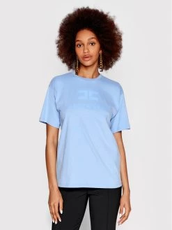 Elisabetta Franchi Γυναίκες T-shirts T-Shirt MA-009-21E2-V140 Μπλε Regular Fit
