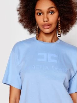 Elisabetta Franchi Γυναίκες T-shirts T-Shirt MA-009-21E2-V140 Μπλε Regular Fit -Elisabetta Franchi Εκπτώσεις unnamed file 1337