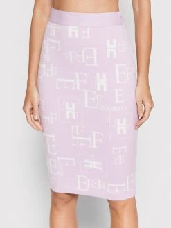 Elisabetta Franchi Γυναίκες Φούστες Pencil Φούστα Pencil GK-47Q-21E2-V200 Μωβ Slim Fit