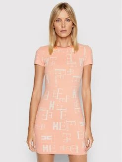 Elisabetta Franchi Γυναίκες Πλεκτά Φορέματα Φόρεμα υφασμάτινο AM-16Q-21E2-V260 Ροζ Slim Fit