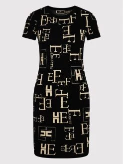 Elisabetta Franchi Γυναίκες Πλεκτά Φορέματα Φόρεμα υφασμάτινο AM-16Q-21E2-V260 Μαύρο Regular Fit -Elisabetta Franchi Εκπτώσεις unnamed file 1373