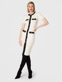 Elisabetta Franchi Γυναίκες Πλεκτά Φορέματα Φόρεμα υφασμάτινο AM-69Q-26E2-V470 Μπεζ Slim Fit -Elisabetta Franchi Εκπτώσεις unnamed file 138