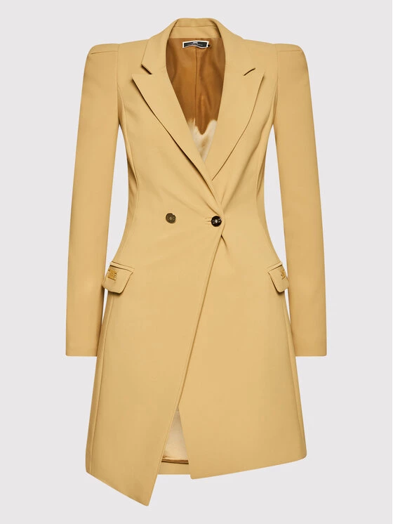 Elisabetta Franchi Γυναίκες Κοκτέιλ Φορέματα Φόρεμα κοκτέιλ AB-069-21E2-V450 Μπεζ Slim Fit 5 Elisabetta Franchi Γυναίκες Κοκτέιλ Φορέματα Φόρεμα κοκτέιλ AB-069-21E2-V450 Μπεζ Slim Fit - Image 5