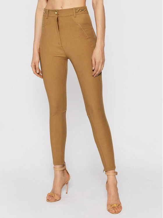 Elisabetta Franchi Γυναίκες Υφασμάτινα Παντελόνια Παντελόνι υφασμάτινο PA-011-16E2-V360 Καφέ Slim Fit 1 Elisabetta Franchi Γυναίκες Υφασμάτινα Παντελόνια Παντελόνι υφασμάτινο PA-011-16E2-V360 Καφέ Slim Fit