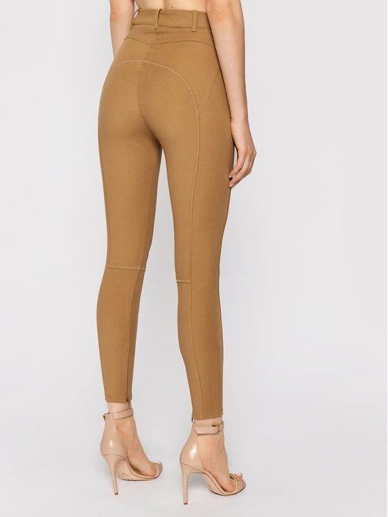 Elisabetta Franchi Γυναίκες Υφασμάτινα Παντελόνια Παντελόνι υφασμάτινο PA-011-16E2-V360 Καφέ Slim Fit 3 Elisabetta Franchi Γυναίκες Υφασμάτινα Παντελόνια Παντελόνι υφασμάτινο PA-011-16E2-V360 Καφέ Slim Fit - Image 3