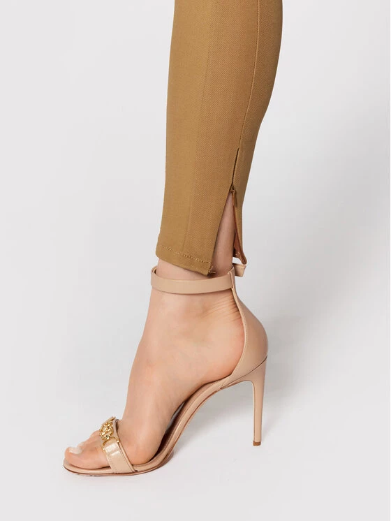 Elisabetta Franchi Γυναίκες Υφασμάτινα Παντελόνια Παντελόνι υφασμάτινο PA-011-16E2-V360 Καφέ Slim Fit 4 Elisabetta Franchi Γυναίκες Υφασμάτινα Παντελόνια Παντελόνι υφασμάτινο PA-011-16E2-V360 Καφέ Slim Fit - Image 4