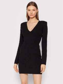 Elisabetta Franchi Γυναίκες Πλεκτά Φορέματα Φόρεμα υφασμάτινο AM-26Q-16E2-V490 Μαύρο Slim Fit