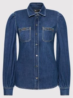 Elisabetta Franchi Γυναίκες Casual Πουκάμισα Τζιν πουκάμισο CJ-13S-16E2-V300 Σκούρο μπλε Regular Fit -Elisabetta Franchi Εκπτώσεις unnamed file 1444