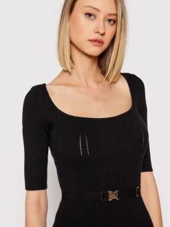 Elisabetta Franchi Γυναίκες Πλεκτά Φορέματα Φόρεμα υφασμάτινο AM-47M-16E2-V399 Μαύρο Slim Fit -Elisabetta Franchi Εκπτώσεις unnamed file 1448