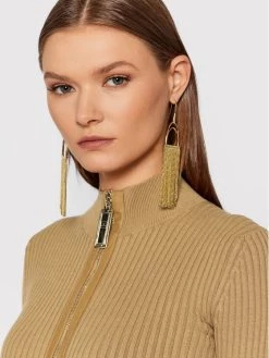 Elisabetta Franchi Γυναίκες Πλεκτά Φορέματα Φόρεμα υφασμάτινο AM-45M-16E2-V380 Καφέ Slim Fit -Elisabetta Franchi Εκπτώσεις unnamed file 1452