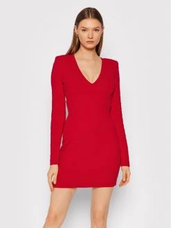 Elisabetta Franchi Γυναίκες Πλεκτά Φορέματα Φόρεμα υφασμάτινο AM-26Q-16E2-V490 Κόκκινο Slim Fit