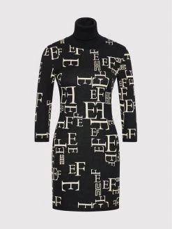 Elisabetta Franchi Γυναίκες Πλεκτά Φορέματα Φόρεμα υφασμάτινο AM-63Q-16E2-V240 Μαύρο Slim Fit -Elisabetta Franchi Εκπτώσεις unnamed file 1468