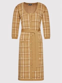 Elisabetta Franchi Γυναίκες Πλεκτά Φορέματα Φόρεμα υφασμάτινο AM-62A-16E2-V550 Καφέ Slim Fit -Elisabetta Franchi Εκπτώσεις unnamed file 1473