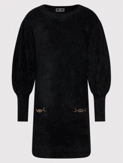 Elisabetta Franchi Γυναίκες Πλεκτά Φορέματα Φόρεμα υφασμάτινο AM-38S-16E2-V460 Μαύρο Relaxed Fit -Elisabetta Franchi Εκπτώσεις unnamed file 1478