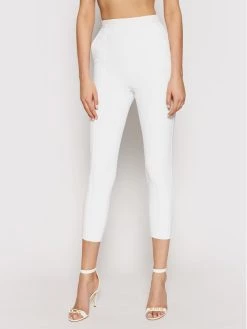 Elisabetta Franchi Γυναίκες Παντελόνια Chinos Παντελόνι Chino PA-337-11E2-V280 Λευκό Cigarette Fit
