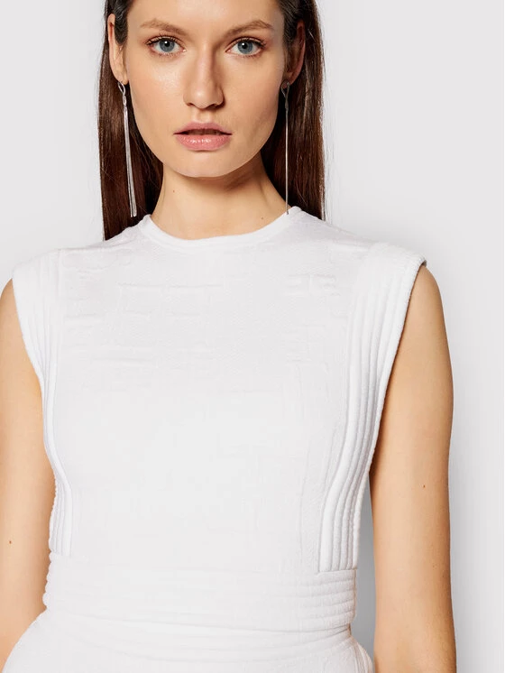 Elisabetta Franchi Γυναίκες Μπλουζάκια Μπλουζάκι TK-27Q-11E2-V340 Λευκό Slim Fit 4 Elisabetta Franchi Γυναίκες Μπλουζάκια Μπλουζάκι TK-27Q-11E2-V340 Λευκό Slim Fit - Image 4