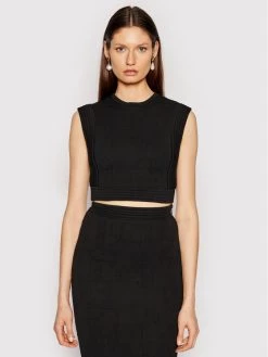 Elisabetta Franchi Γυναίκες Μπλουζάκια Μπλουζάκι TK-27Q-11E2-V340 Μαύρο Slim Fit